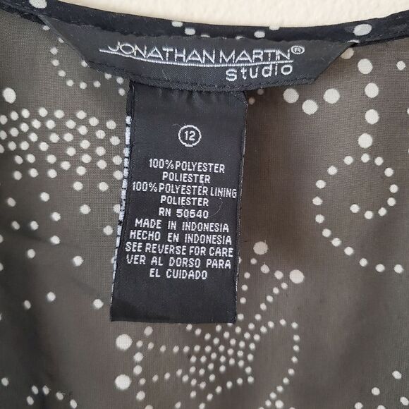 JONATHAN MARTIN Studio Women's Maxi Dress Size 12 Set of 2 Black-white Wimsigoth - Picture 11 of 11